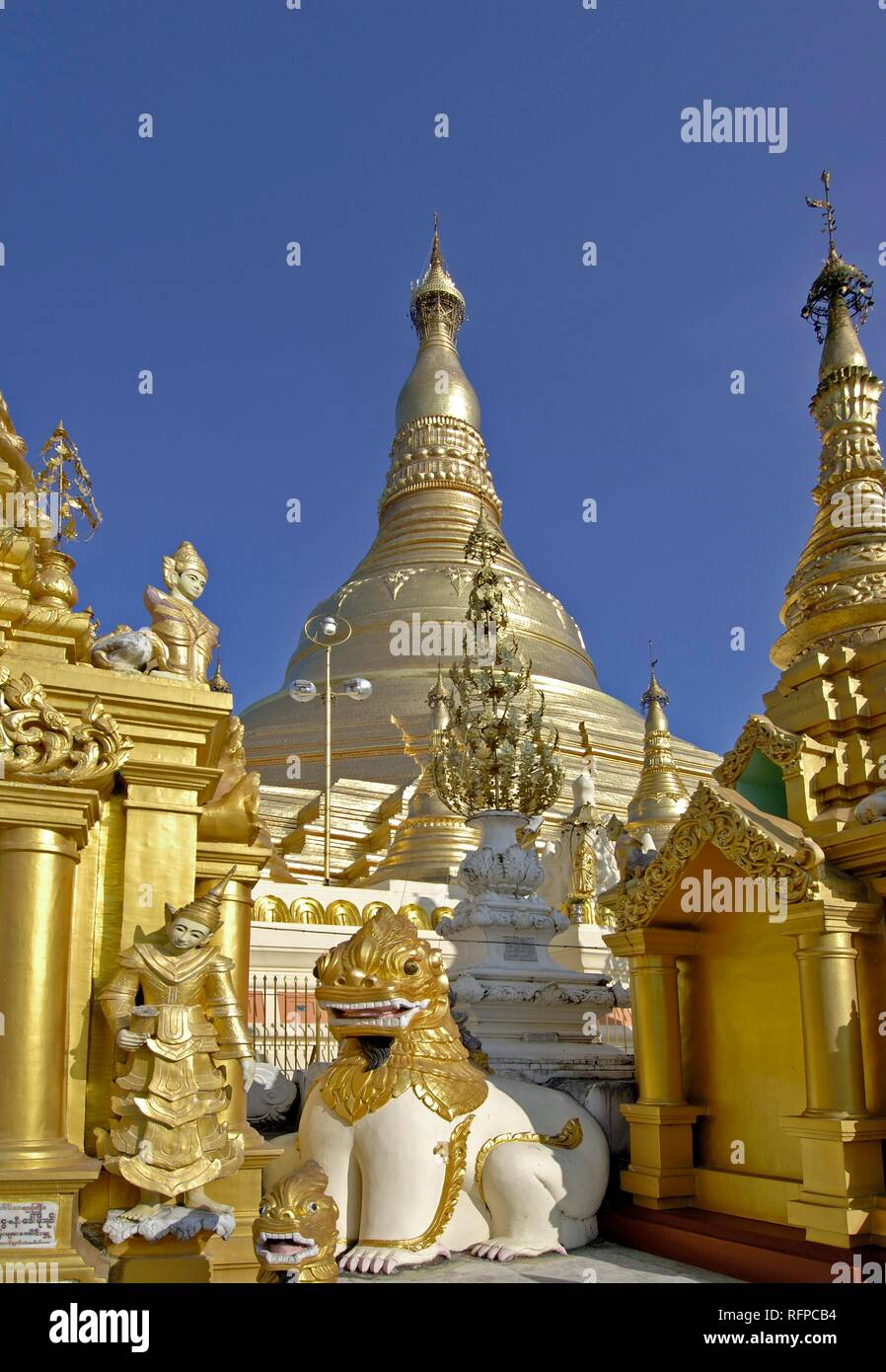 Shwedagon pagoda, Yangon, Rangoon, Myanmar, Burma Stock Photo