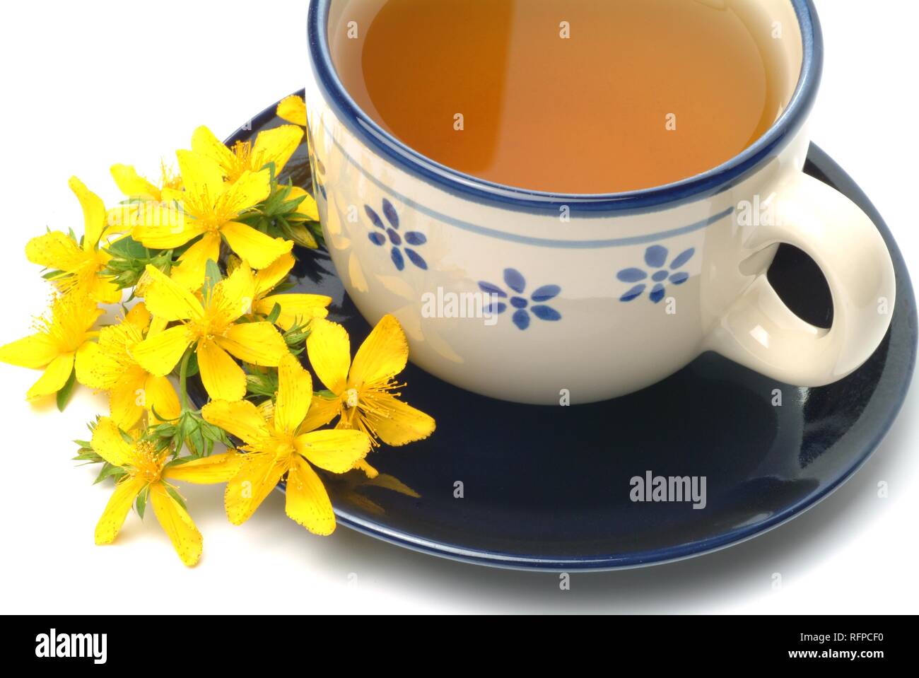 Saint John's Wort tea, herb tea, hypericum perforatum Stock Photo Alamy