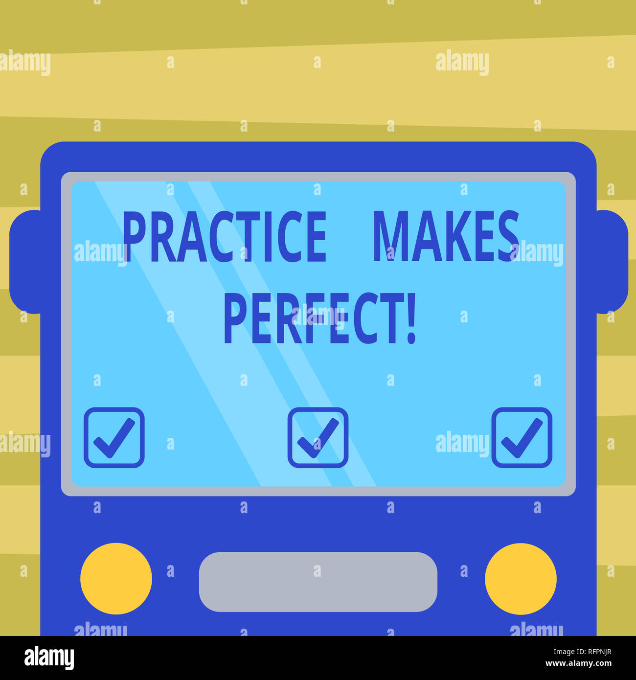Text sign showing Practice Makes Perfect. Conceptual photo Regular ...