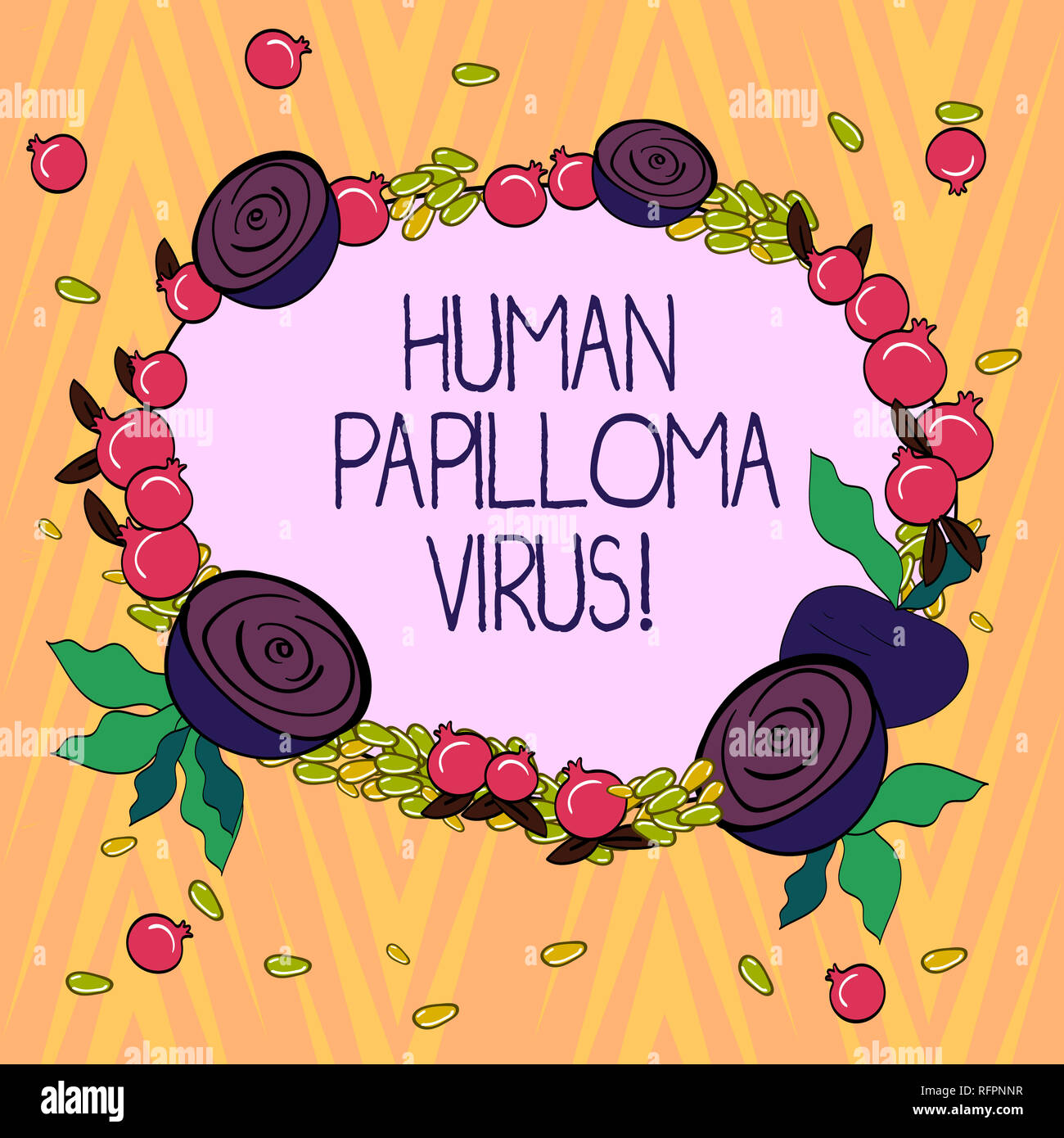 Conceptual hand writing showing Huanalysis Papilloma Virus. Business photo text most common sexually transmitted infection disease Floral Wreath made  Stock Photo