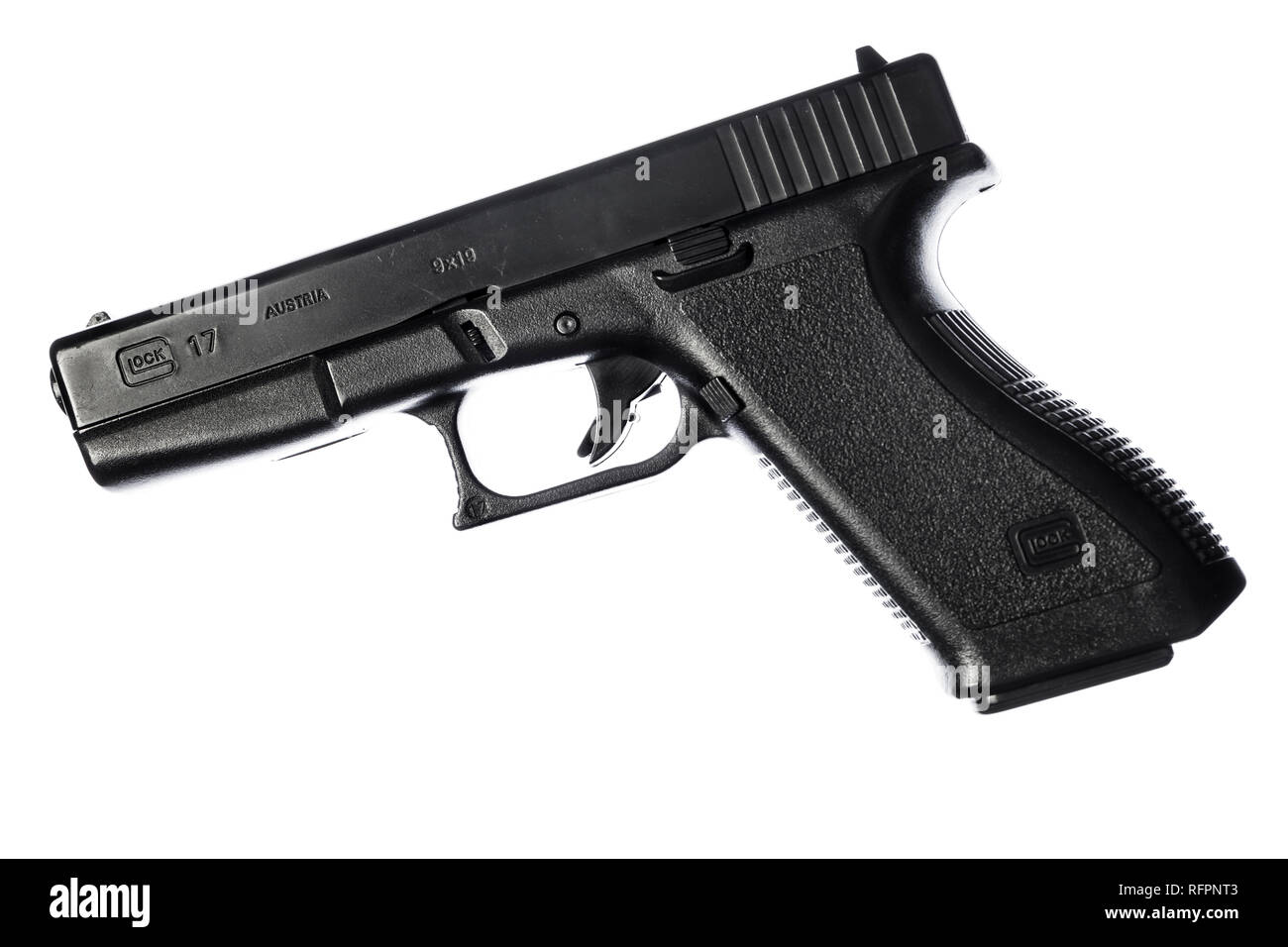 Replica Glock 17 9mm pistol. Stock Photo