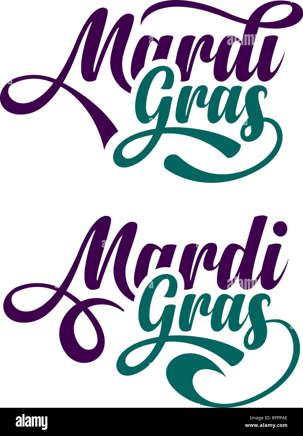 Mardi Gras text Stock Vector