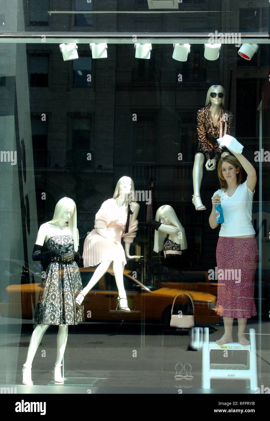 USA, United States of America, New York City: Escada fashion shop on Fifth Avenue. Stock Photo