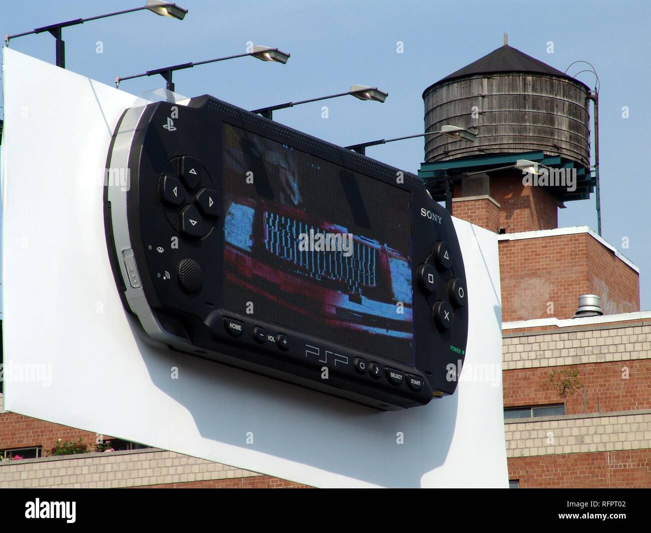 USA, United States of America, New York City: Sony billboard on Houston Street. Stock Photo