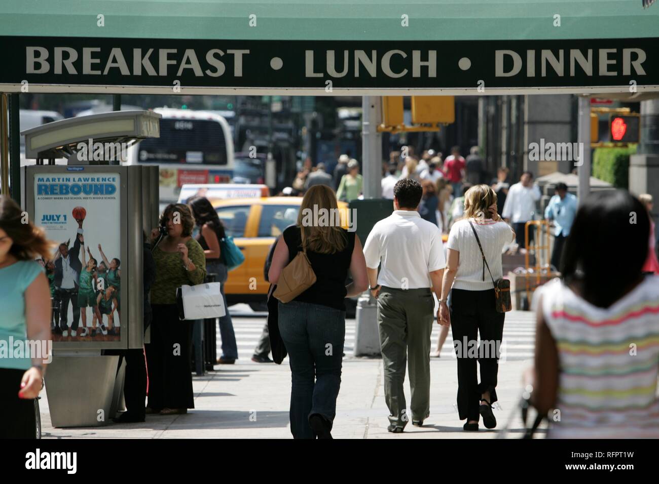 USA, United States of America, New York City: Midtown Manhattan, Restaurant on 57th Street. Stock Photo