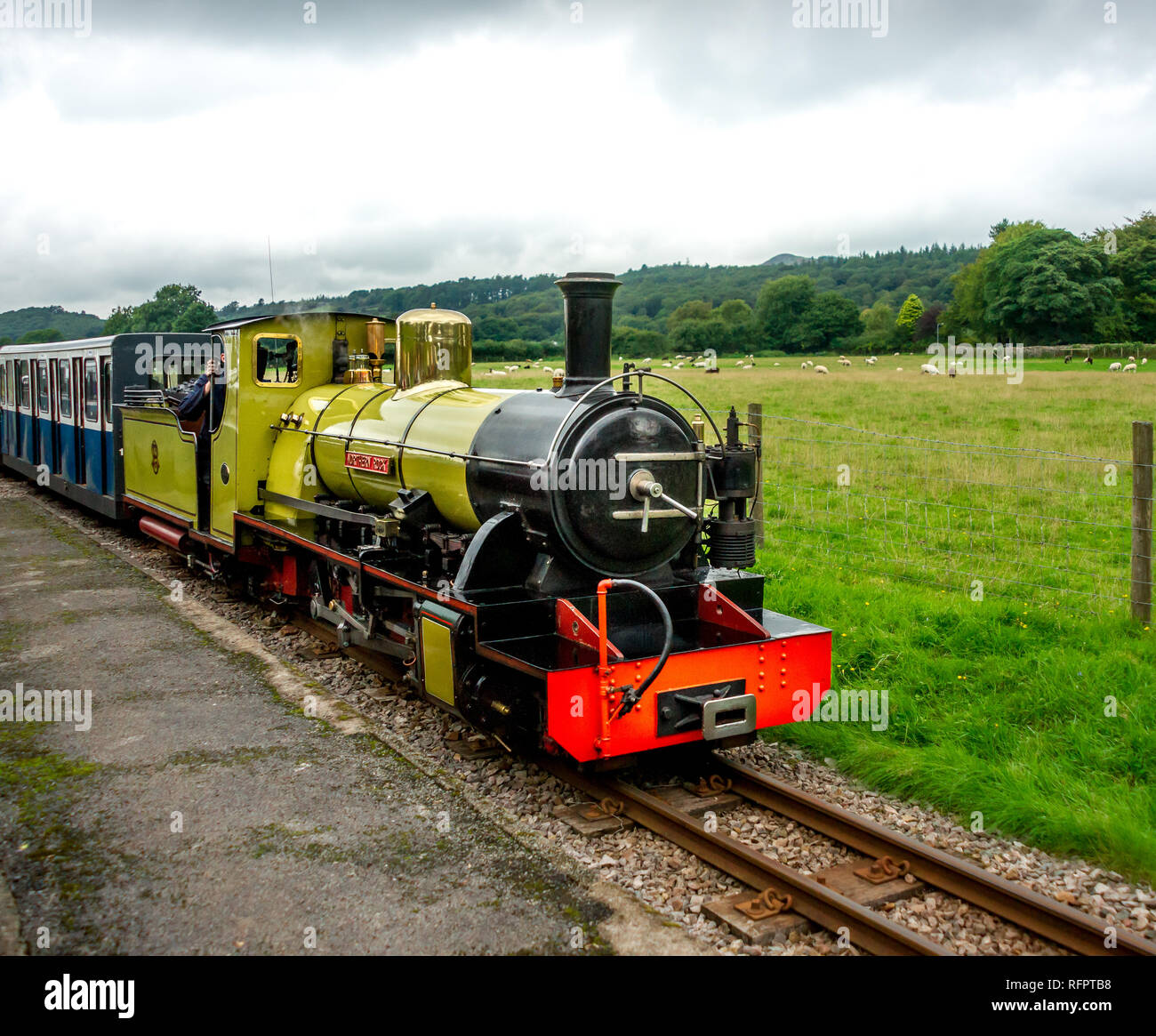 Northern Rock on the Ravenglass and Eskdale Railway Stock Photo