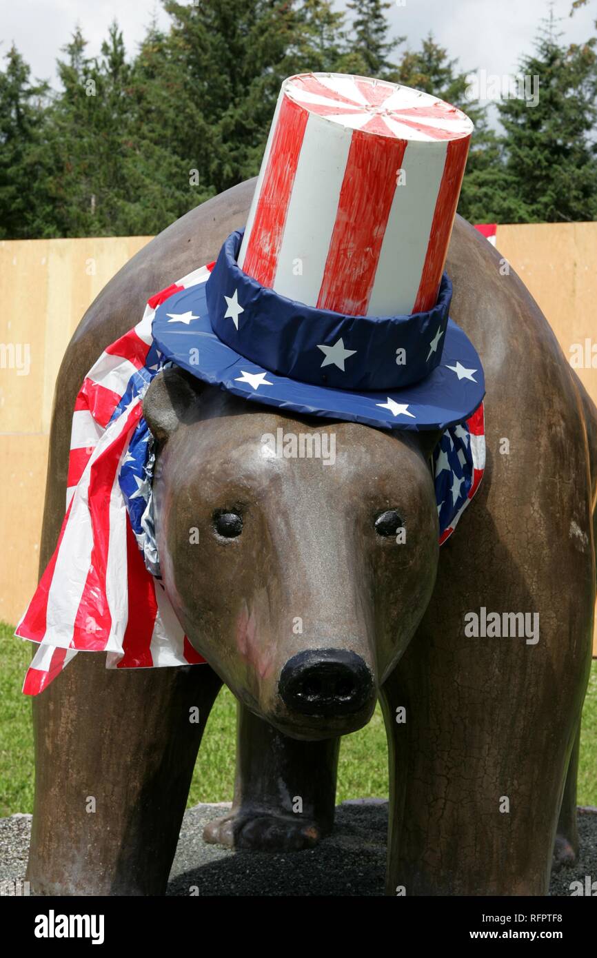 USA, United States of America, Alaska, Gustavus: 4th July, Independence day party in Gustavus, a village with 400 residents. Stock Photo
