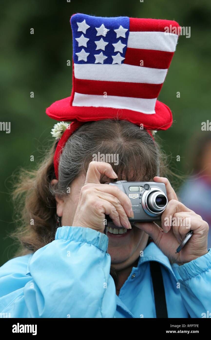 USA, United States of America, Alaska, Gustavus: 4th July, Independence day party in Gustavus, a village with 400 residents. Stock Photo