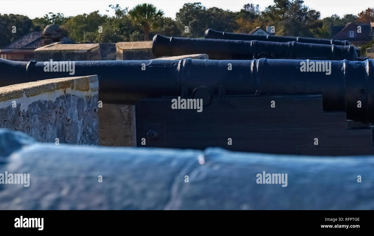 Cannons at the Fort Stock Photo Alamy