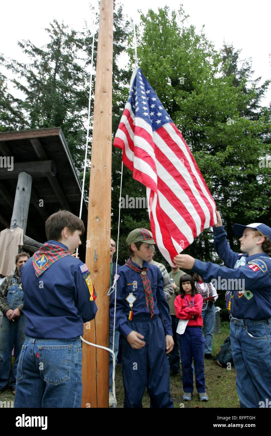 USA, United States of America, Alaska, Gustavus: 4th July, Independence day party in Gustavus, a village with 400 residents. Stock Photo