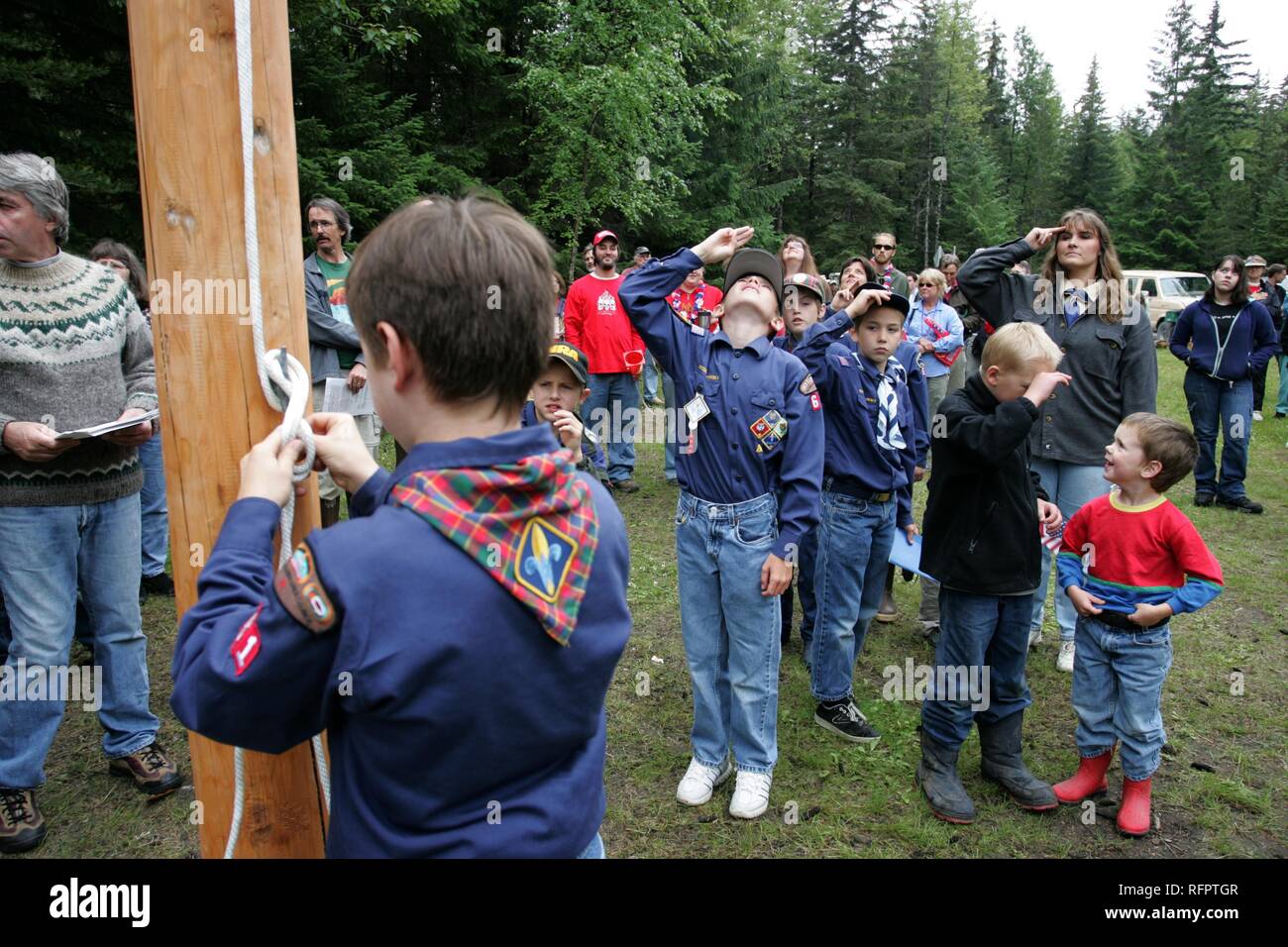 USA, United States of America, Alaska, Gustavus: 4th July, Independence day party in Gustavus, a village with 400 residents. Stock Photo