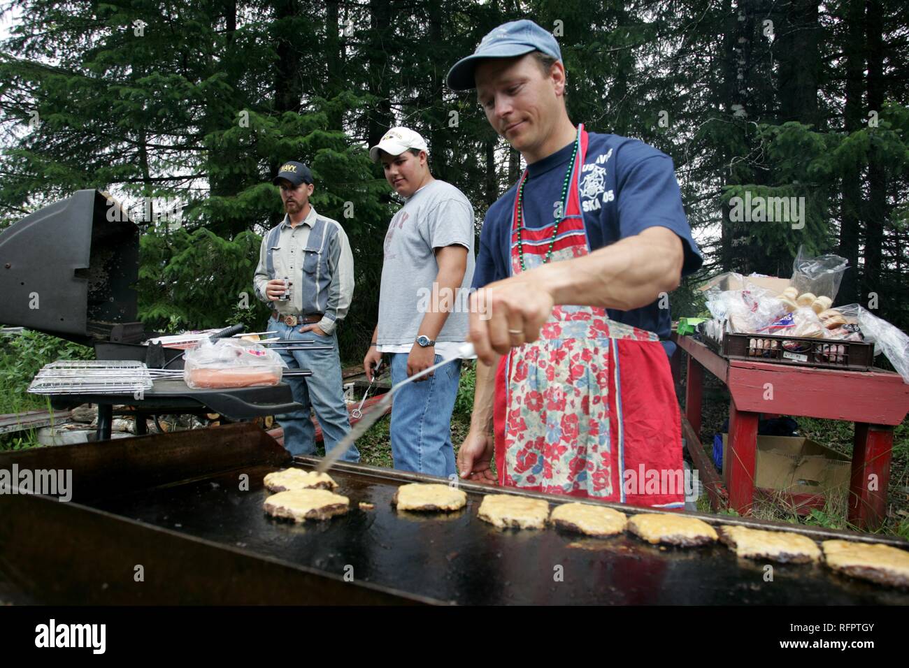 USA, United States of America, Alaska, Gustavus: 4th July, Independence day party in Gustavus, a village with 400 residents. Stock Photo