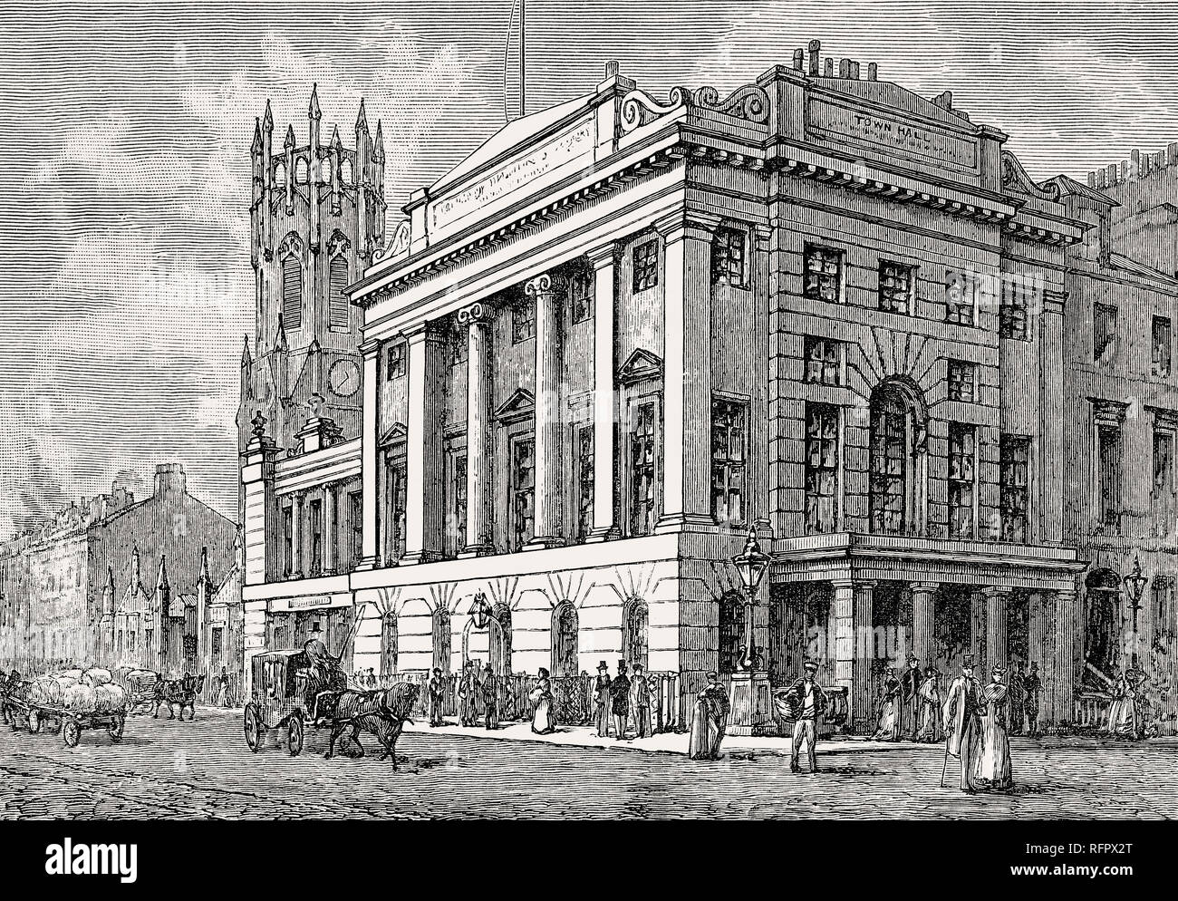 Leith Town Hall, Edinburgh, Scotland, 19th century Stock Photo