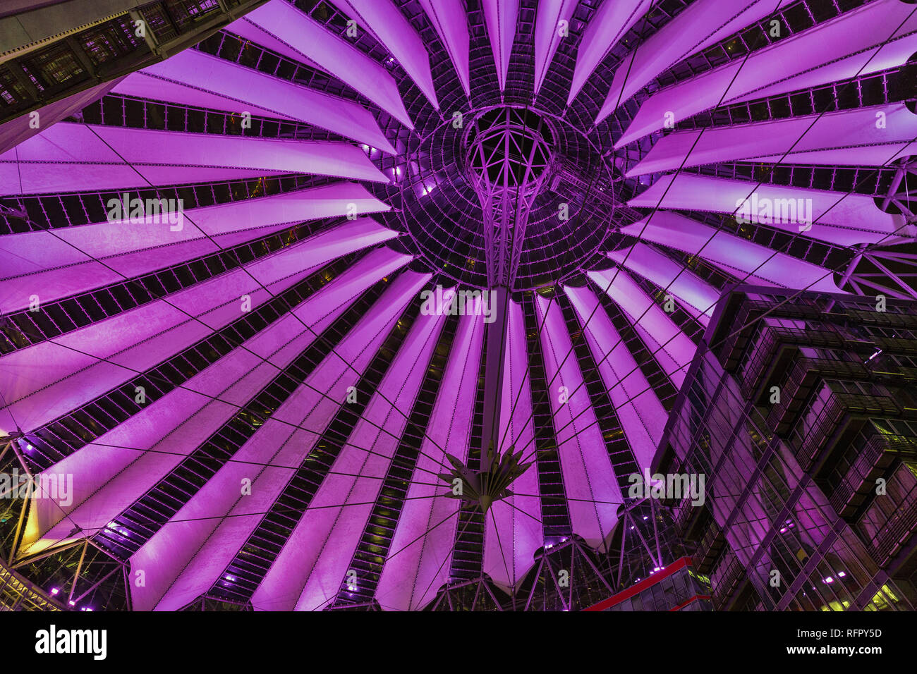 BERLIN, GERMANY NOVEMBER 13, 2018 Night inside view on the