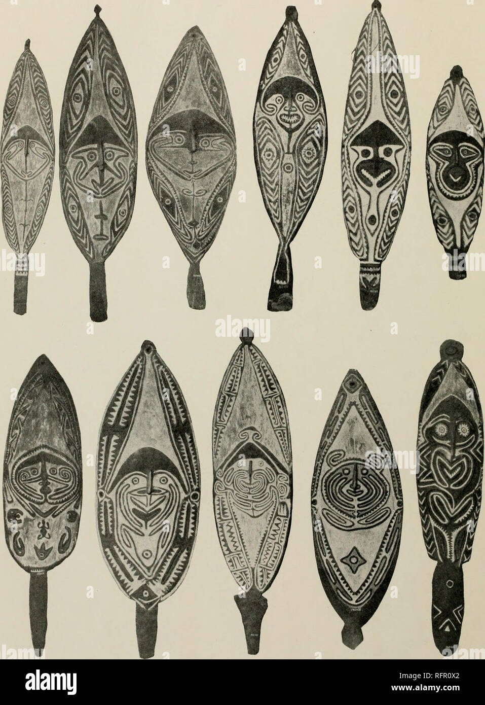 Carved And Painted Designs From New Guinea Decoration And