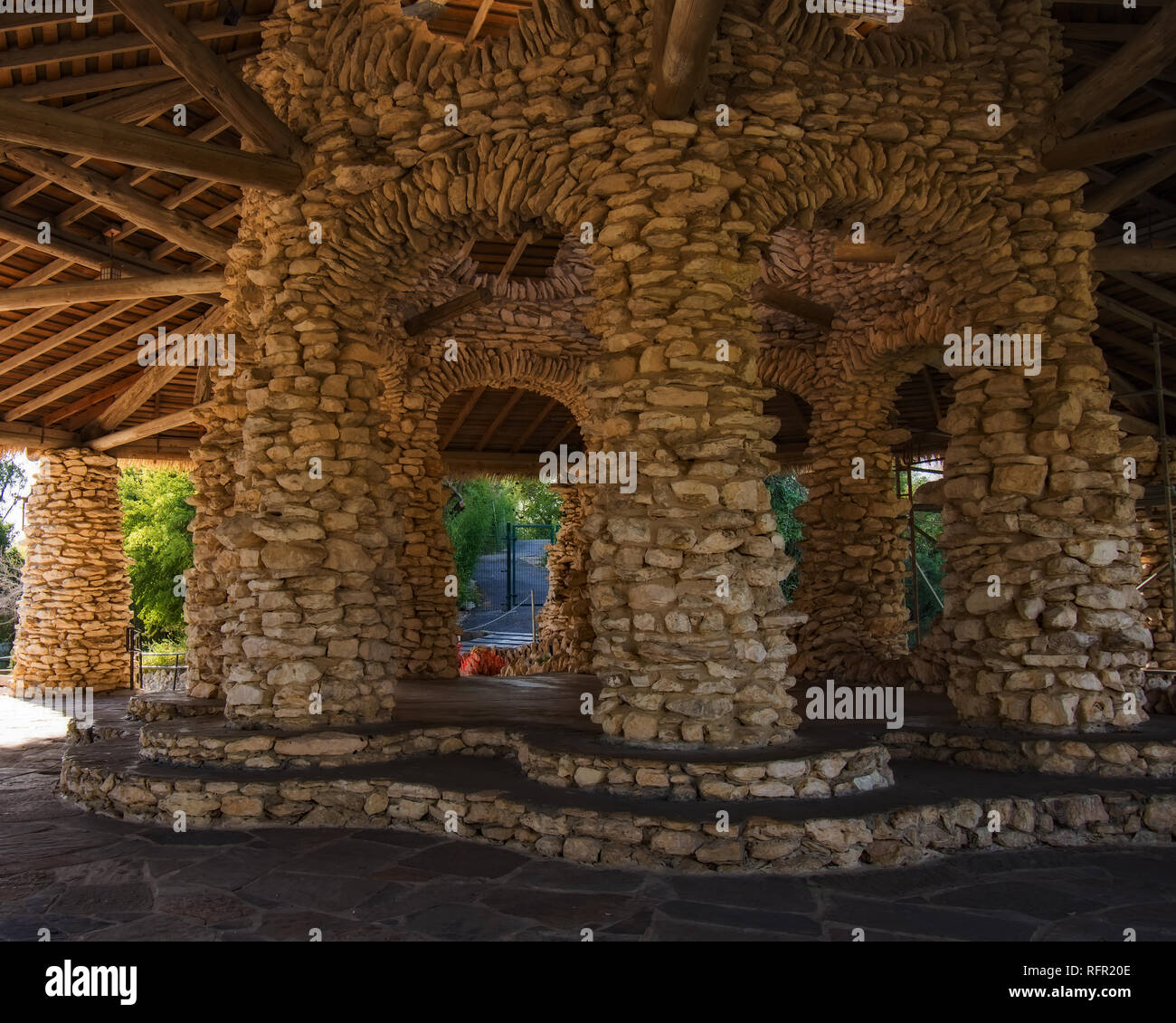 Japanese Garden Gazebo San Antonio Stock Photo Alamy