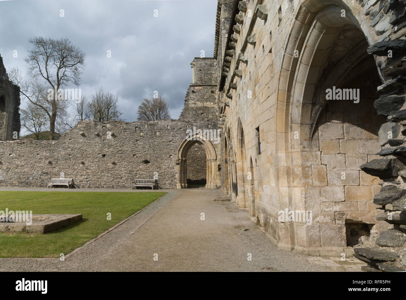 Valle Crucis Abbey was founded in 1201 as a Cistercian monastery and