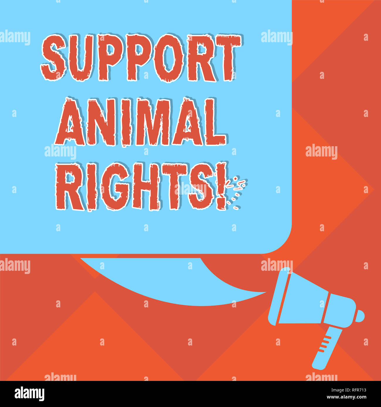 Handwriting text Support Animal Rights. Concept meaning protection and  proper treatment of all animals Color Silhouette of Blank Square Speech  Bubble Stock Photo - Alamy
