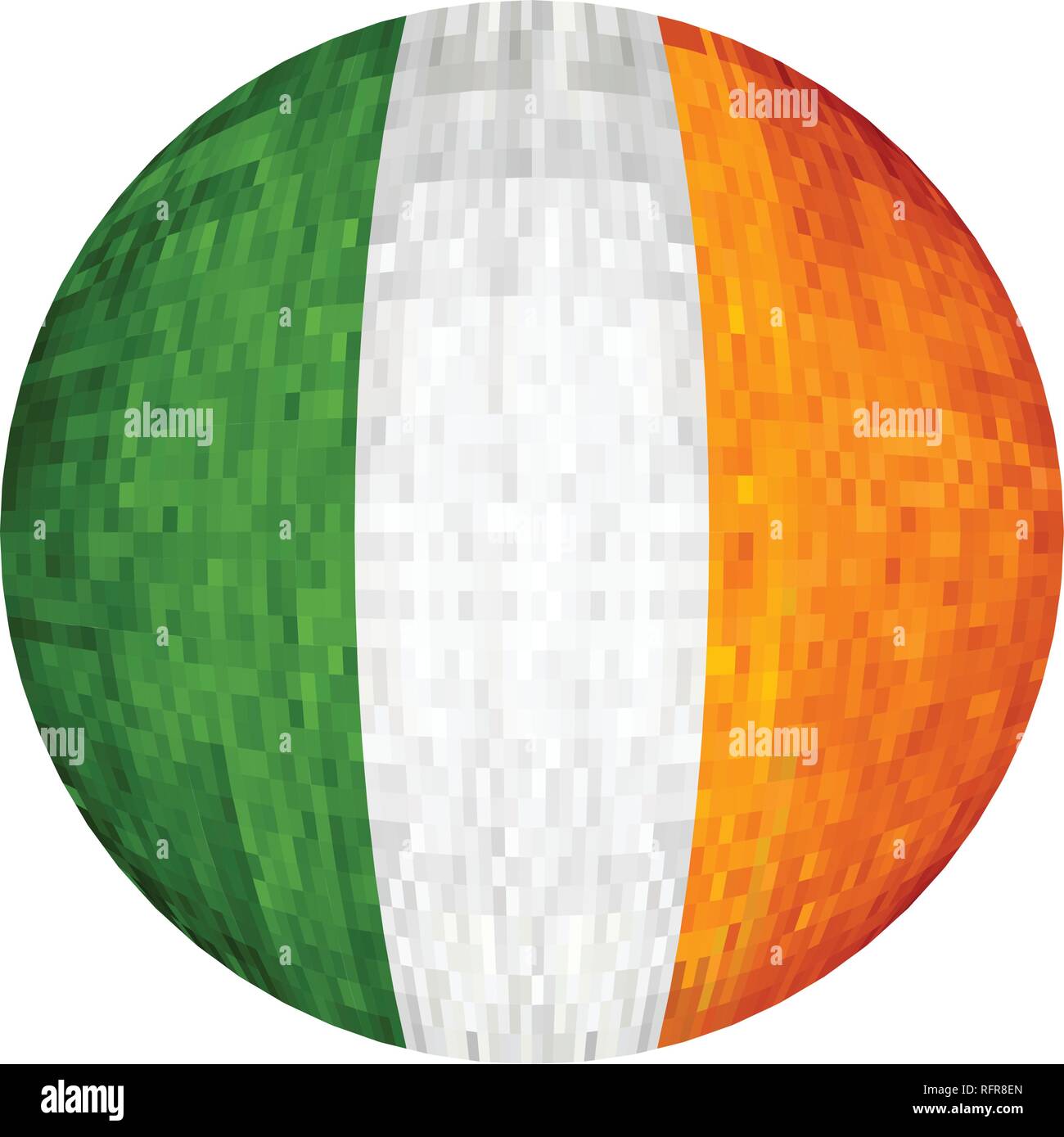 Ball with Ireland flag - Illustration,  Sphere Ireland Flag vector Stock Vector