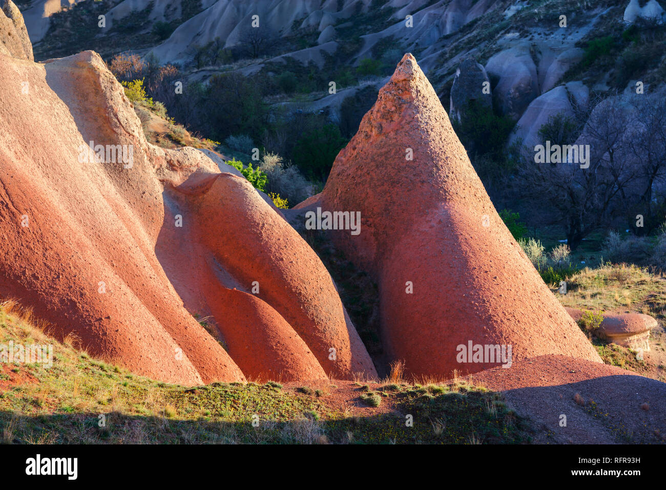 Amazing hills in Cappadocia mountains, Turkey. Landscape photography Stock Photo