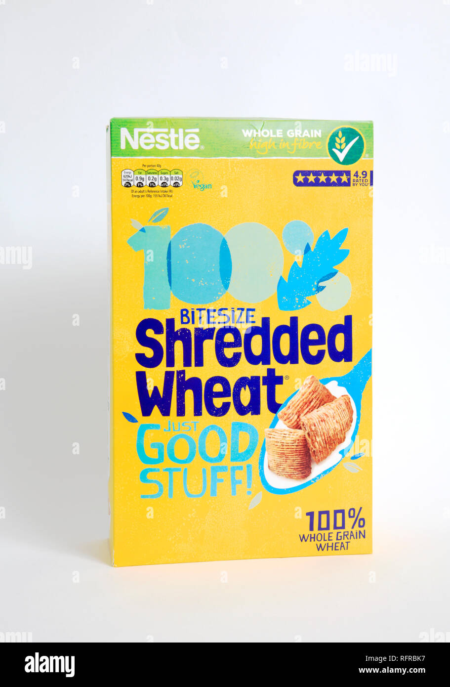 A packet of Nestle Bitesize Shredded Wheat breakfast cereal. Stock Photo