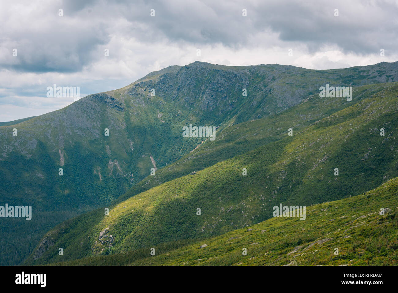 Views of the White Mountains from Mount Washington, New Hampshire Stock ...
