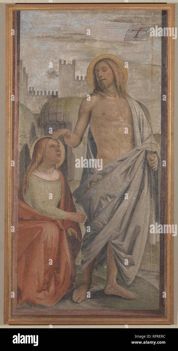 Noli me tangere. Museum: Pinacoteca del Castello Sforzesco, Milan. Author: Bramantino. Stock Photo