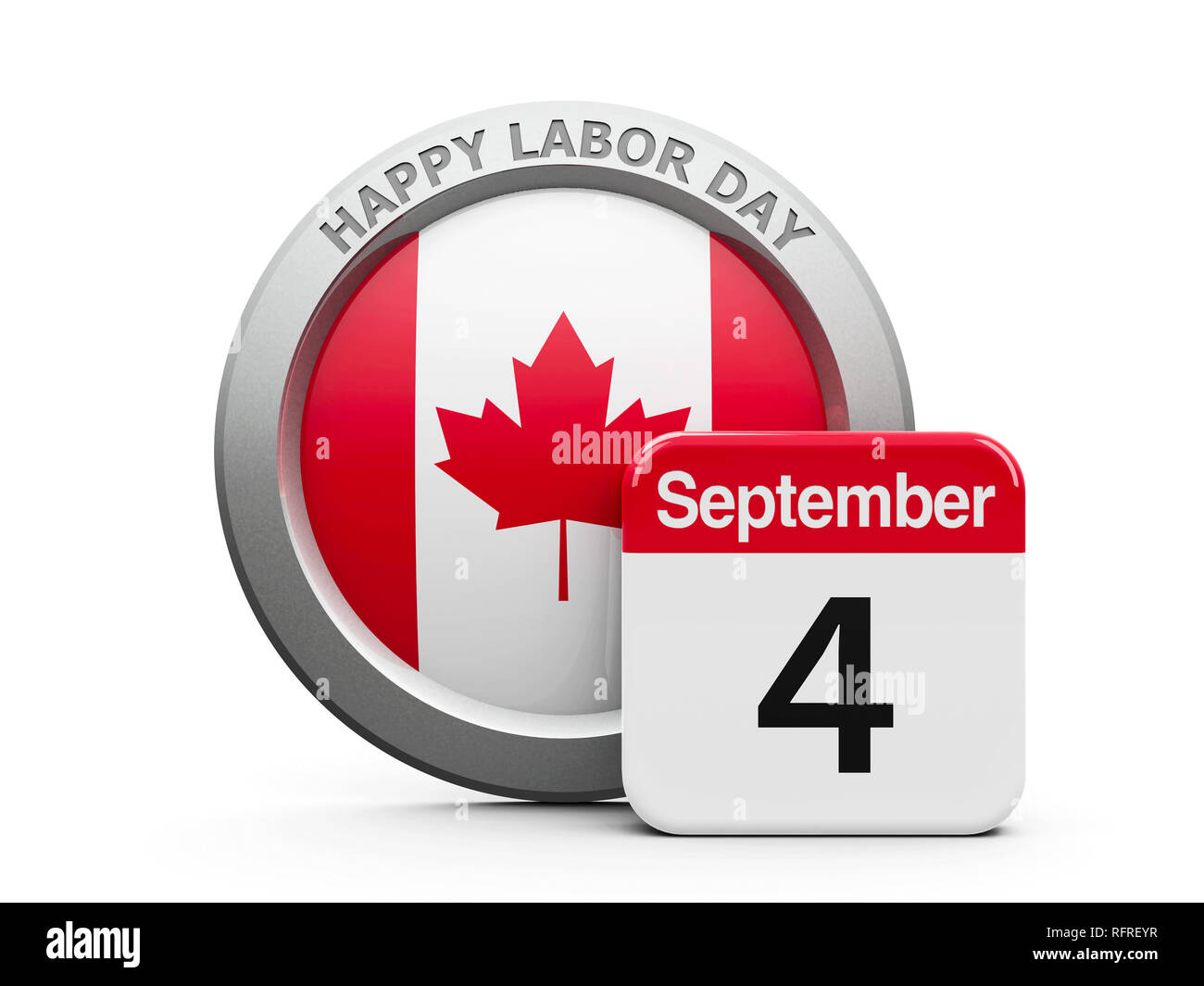 Emblem of Canada with calendar button The Fourth of September