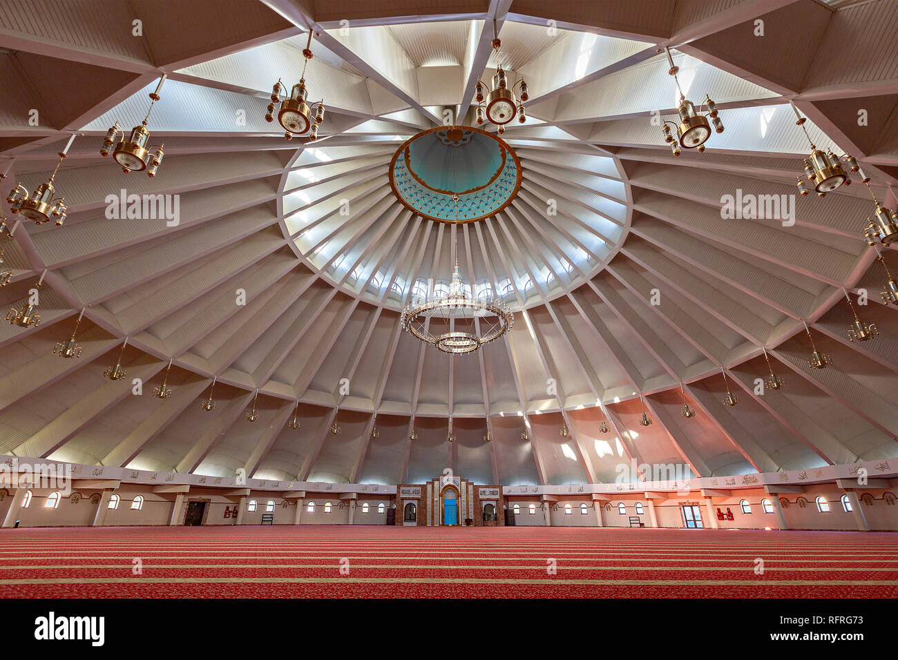 Sheikh Khalifa Mosque and its dome, in Shymkent, Kazakhstan Stock Photo