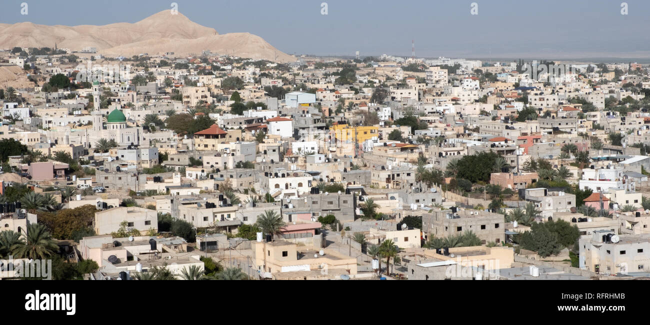 Panoramic view of the ancient city of Jericho in Palestine Stock Photo