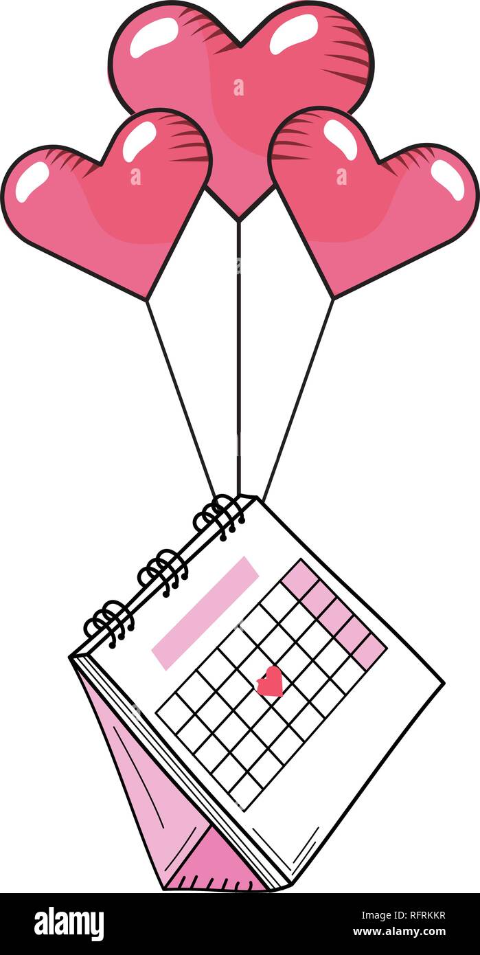 valentines day calendar cartoon Stock Vector Image & Art - Alamy