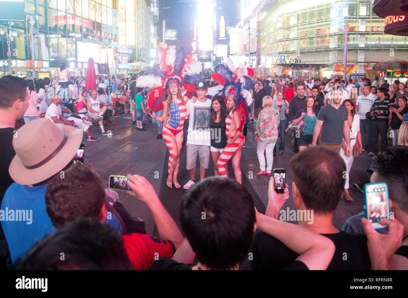 Selling sex on Times Square - girls take money from tourist to give to  their 