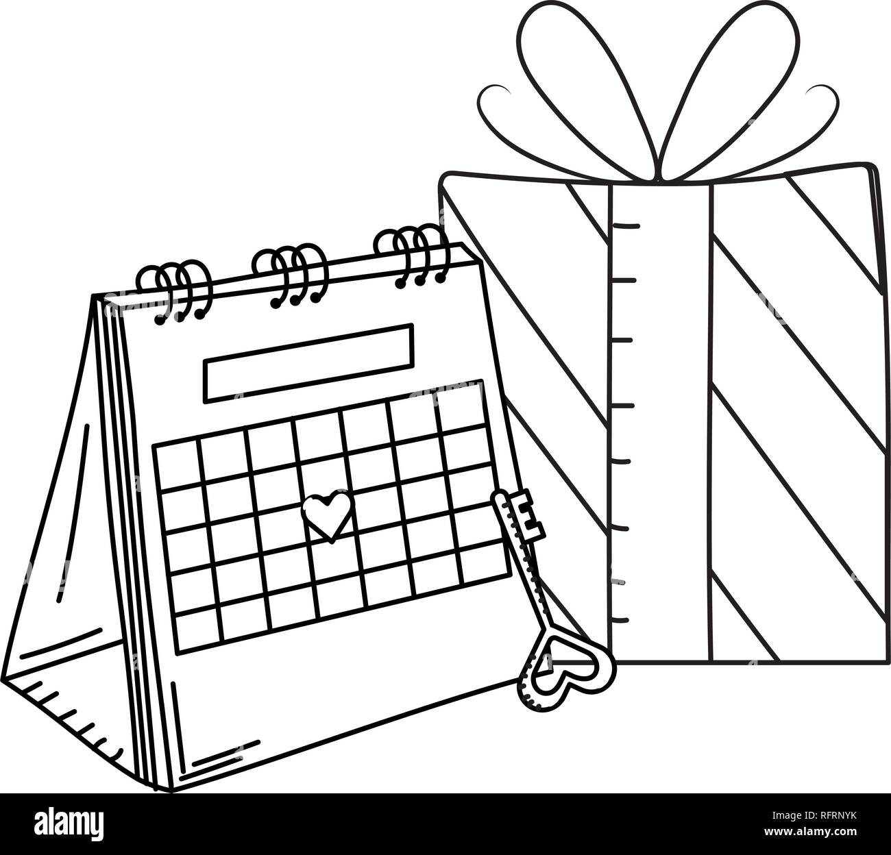 valentines day calendar cartoon Stock Vector Image & Art - Alamy
