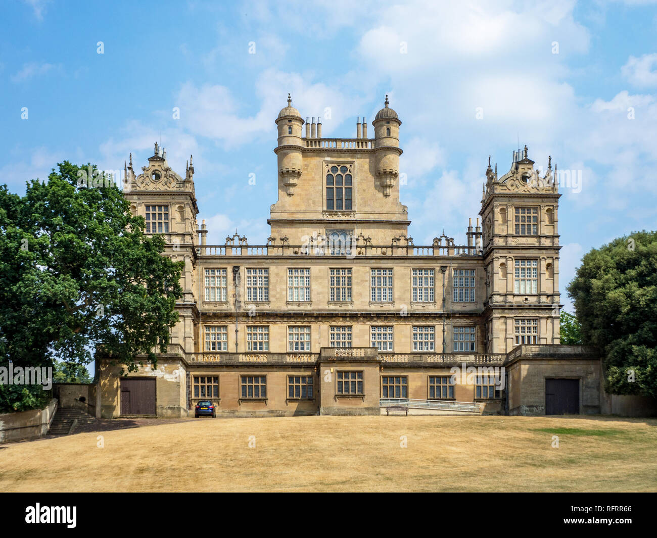Renaissance Wallaton Hall in Nottingham, England, UK. Built in 16th  as a country house of Elizabeth I, surrounded by a big park. Stock Photo