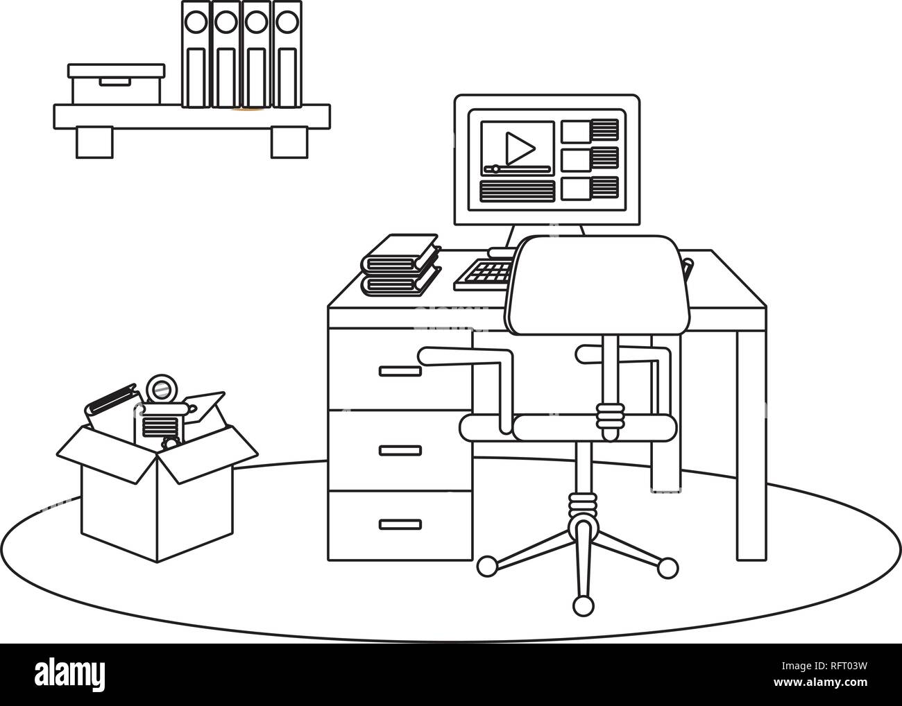 business office cartoon Stock Vector Image & Art - Alamy