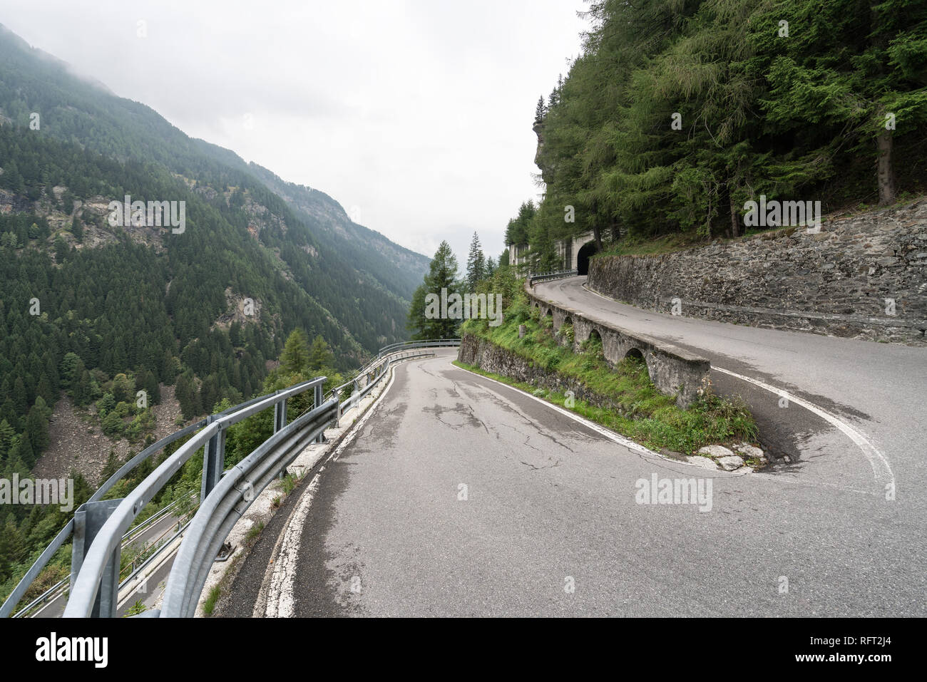 On Splügen Pass, Italy, Europe Stock Photo