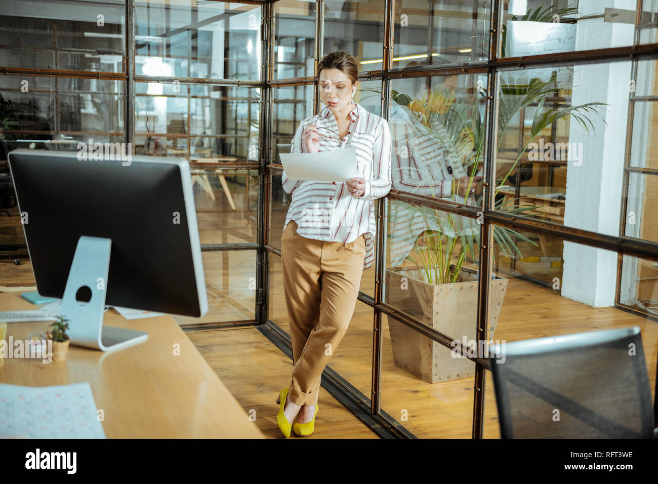 office yellow shoes
