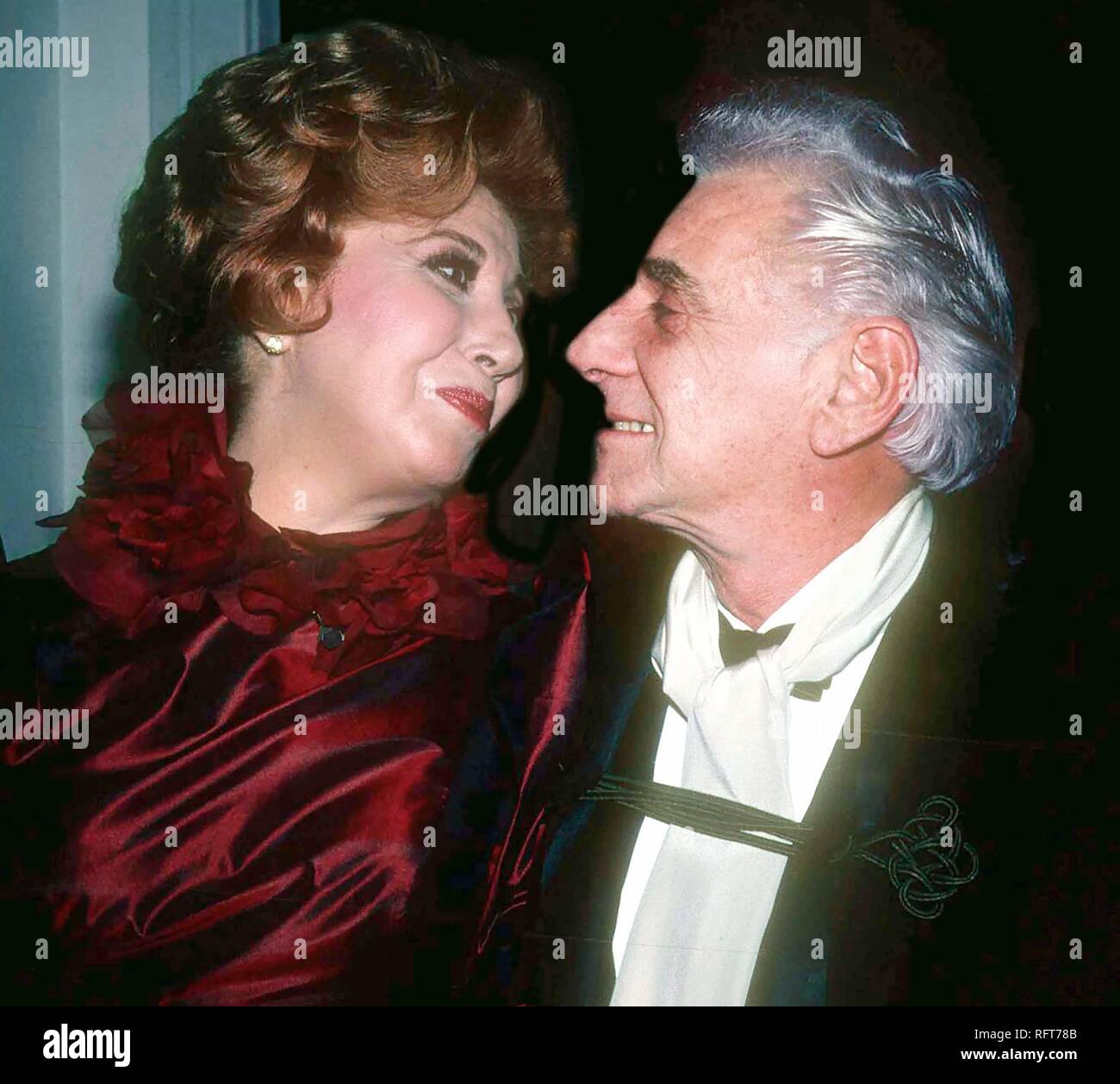 Beverly Sills and Leonard Bernstein 1982 Photo By Adam Scull/PHOTOlink.net Stock Photo