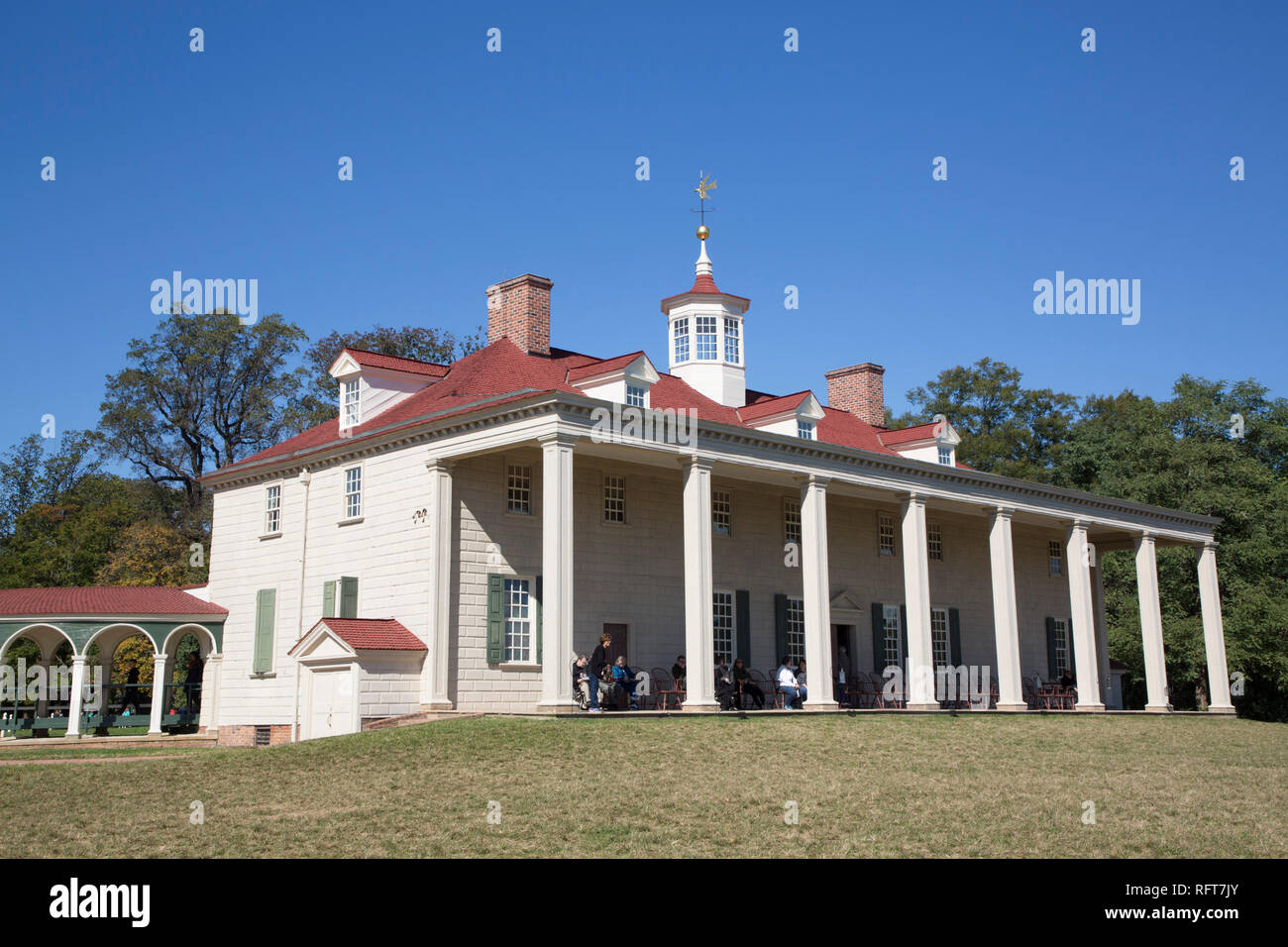George Washington Mansion, Mount Vernon, Virginia, United States of America, North America Stock Photo