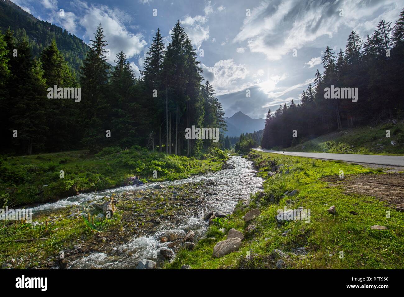 View near Sellrain, Tyrol, Austria, Europe Stock Photo