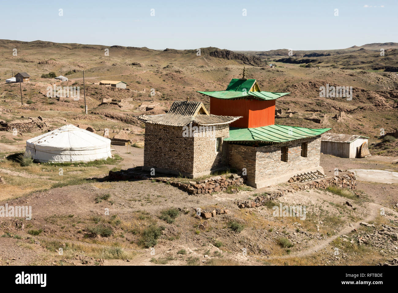 Bari Lam Khild Buddhist Monastery, Ongiin River, Mongolia, Asia Stock Photo
