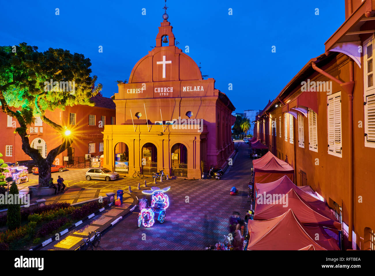Christ Church, 1753, Malacca, UNESCO World Heritage Site, Malacca State, Malaysia, Southeast Asia, Asia Stock Photo