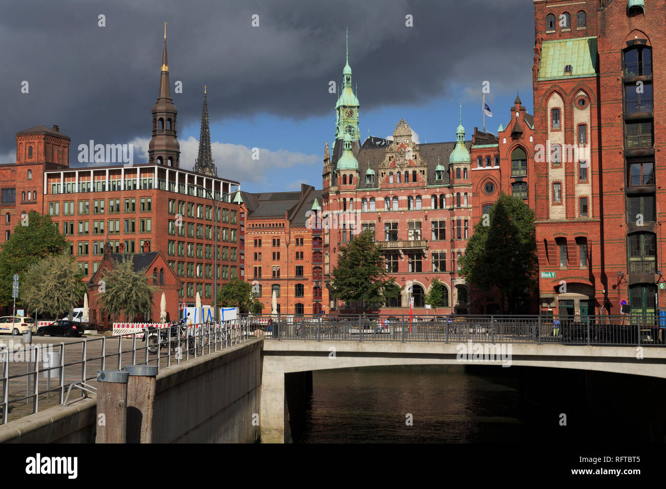 Speicherstadt, HafenCity District, Hamburg, Germany, Europe Stock Photo