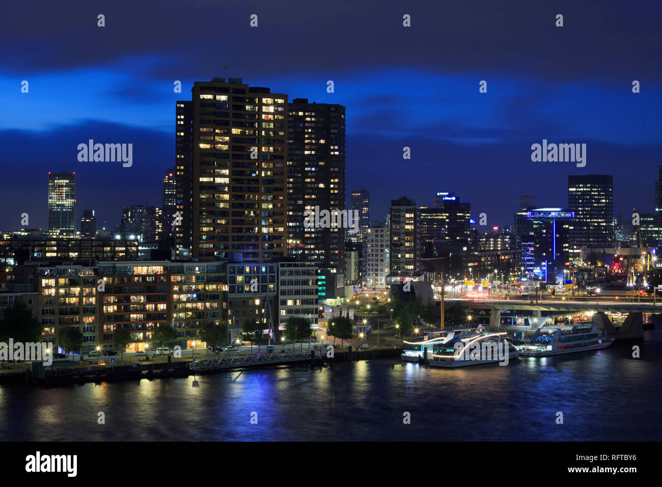 Skyline, Rotterdam, Netherlands, Europe Stock Photo