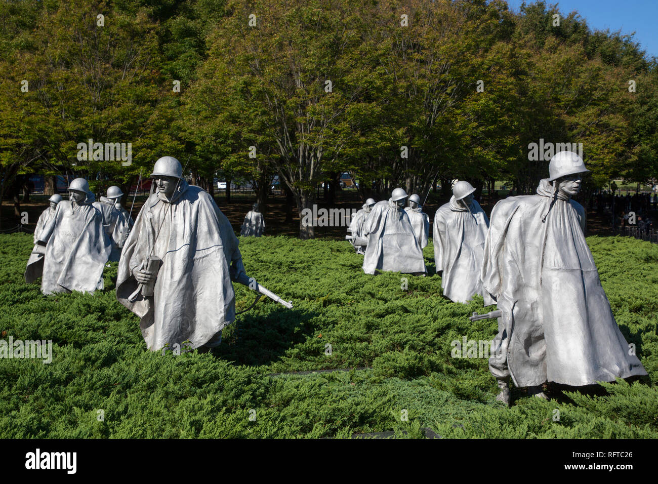 Korean War Veterans Memorial, Washington D.C., United States of America, North America Stock Photo
