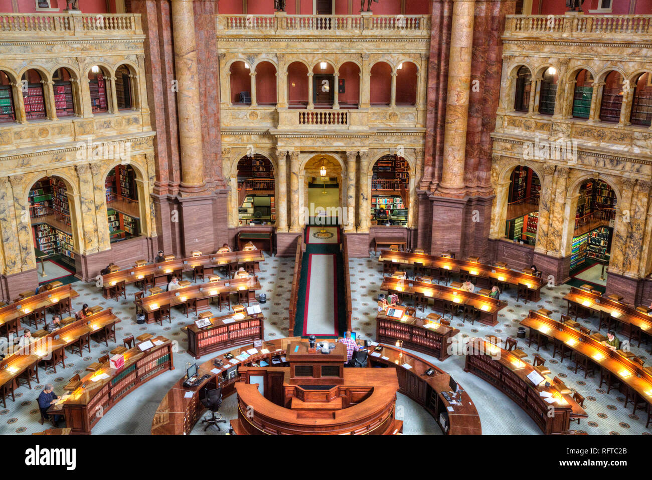 Main Reading Room, Library of Congress, Washington D.C., United States