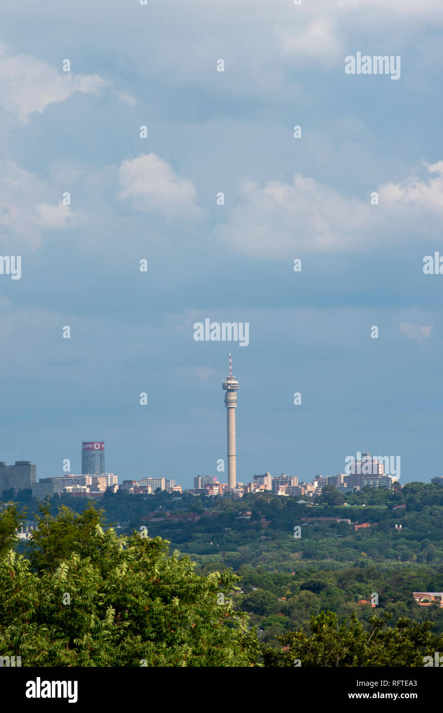Johannesburg, South Africa. 26th Jan, 2019. Rain clouds roll in over the tree-lined Johannesburg skyline, late Saturday afternoon. Credit: Eva-Lotta Jansson/Alamy Live News Stock Photo
