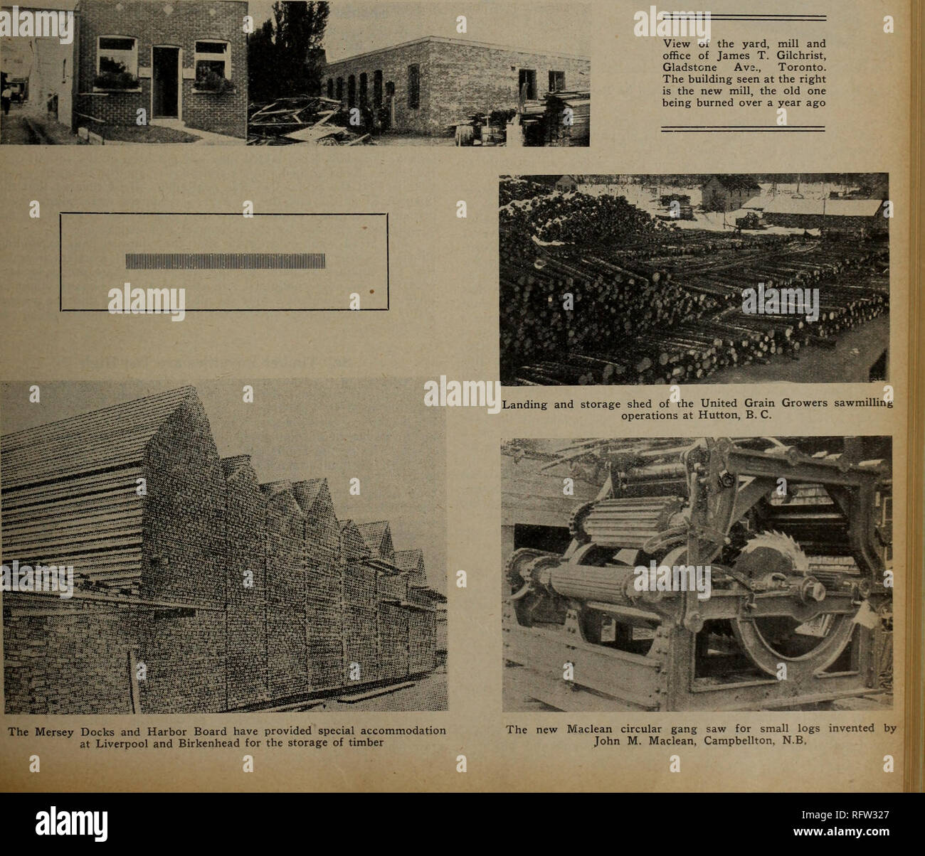 Canadian Forest Industries July December 1923 Lumbering Forests And Forestry Forest Products Wood Pulp Industry Wood Using Industries View Taken Early In The Spring Of The Big Warehouse Constructed By Knox Bros On Bickerdike