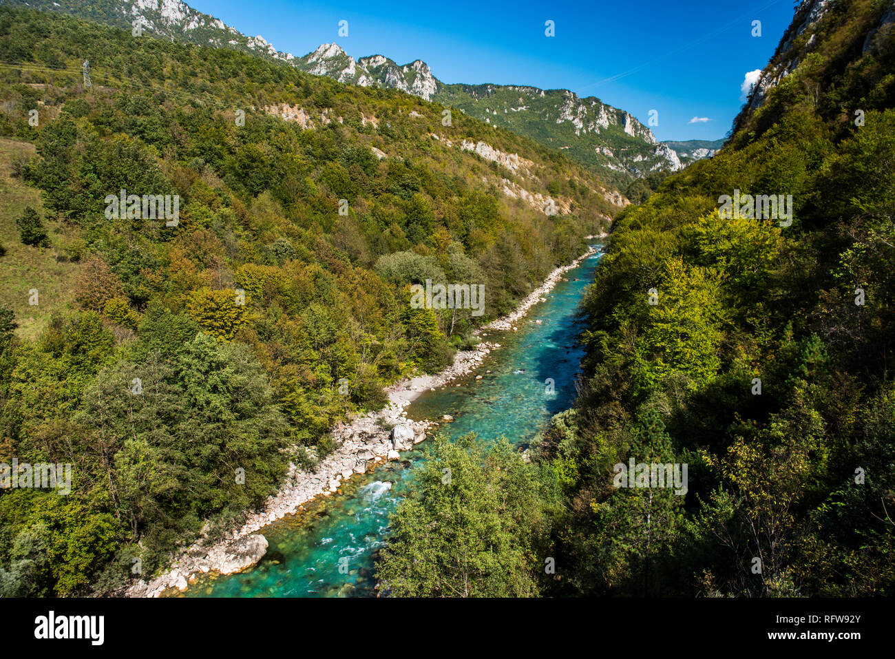 Tara River Canyon Gorge, Bosnia and Herzegovina border with Montenegro, Europe Stock Photo
