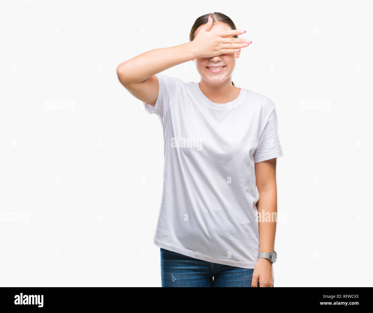 Young Beautiful Caucasian Woman Over Isolated Background Smiling And 